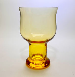 Lenox Clarion Yellow Blown Crystal Water Glass Set of Five.