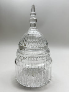 Crystal Clear Industries U.S. Capitol Domed 10"H Lidded Candy/ Biscuit/ Cookie Jar