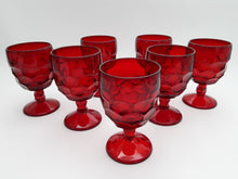 Viking Georgian Ruby Red Water Glass Collection of Seven