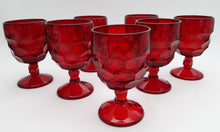 Viking Georgian Ruby Red Water Glass Collection of Seven