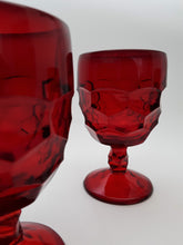 Viking Georgian Ruby Red Water Glass Collection of Seven