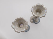 Fitz and Floyd Shell Putty Lustre and Art Nouveau 5-Piece Goblet, Candlestick, and Plate Set