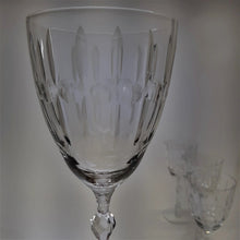 Tiffin Franciscan Vertical and Dot Cut Crystal Water Glass Collection of Four