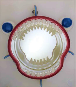Fun Ceramic Open Mouthed Fish Colorful Child's Room Mirror