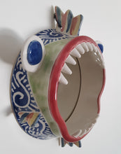 Fun Ceramic Open Mouthed Fish Colorful Child's Room Mirror