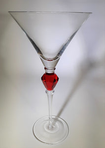 Gorham Blown Crystal Gemstones Martini Glass Collection of Six. 2009-2011