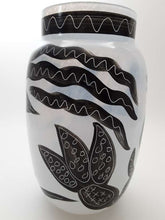 Kosta Boda Caramba 8" Hand Painted Vase by Ulrica Hydman-Vallien, c. 1990's
