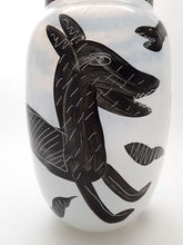 Kosta Boda Hand Painted Caramba 8"Vase by Ulrica Hydman-Vallien, c. 1996