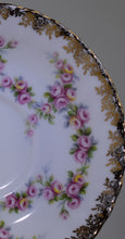 Royal Albert England Dimity Rose Floral and Gold Teacup and Saucer Set