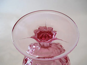 Fenton Colonial Pink Art Glass Handkerchief Vase c.1960's