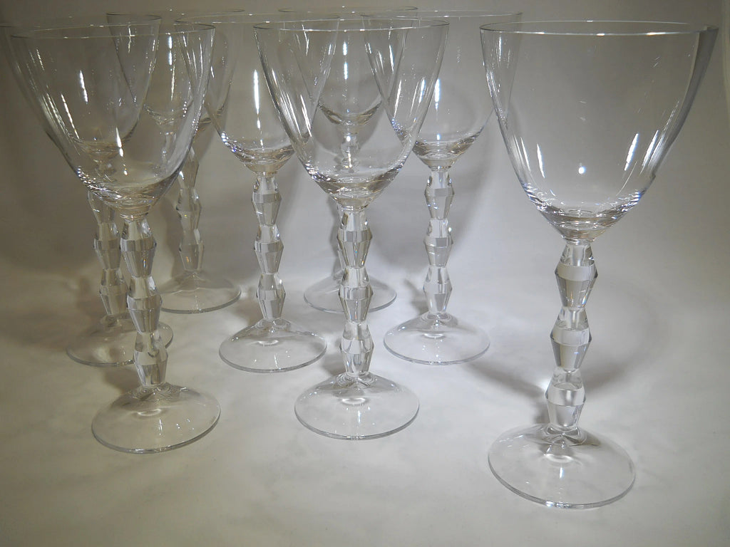Lenox Carat Blown Glass Water Goblet Collection of Eight