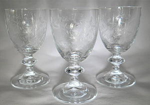 Mikasa Floral Vine Sherry Glass Collection of Three