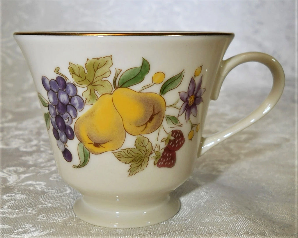 Lenox Special Fruit and Floral Pattern Cup  Set of Seven.