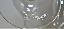 Dom Perignon Etched Champagne Flute Blown Glass Collection of Four