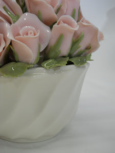 Pink Roses Bouquet "The Rose" Porcelain Music Box