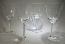 Lenox Etched Temple Blossoms Water Goblet Optic Glass Collection of Four