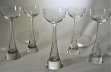 Flight by Irice 1960's Bohemian Crystal Liquor/ Cordial Glass Collection of Five
