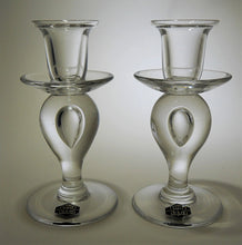 St. Louis Crystal Sirius 6" Candlesticks Set of Two. FRANCE