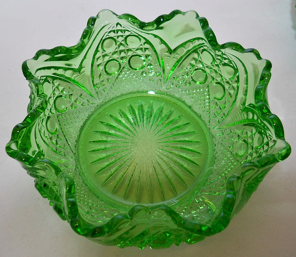 Emerald Glass Candy Dish