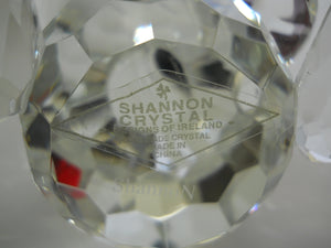 Shannon Crystal Designs of Ireland By Godinger Crystal Teddy Bear with Heart Figurine
