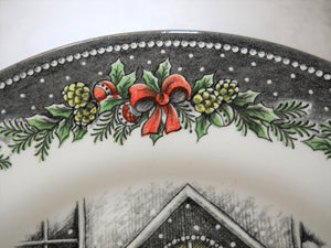 Royal Stafford Christmas Home 16-Piece Porcelain Dinner and Salad Plate Collection