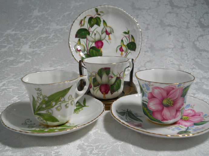 Royal Grafton Fine Bone China Demitasse Cup/Saucer Sets (3) England 1961-1971