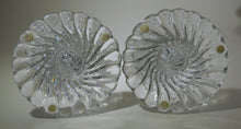 Baccarat Bambous Handmade 9" Swirl Candlestick Set of Two. FRANCE.