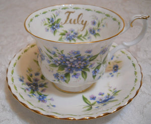Royal Albert July Flower of The Month, Forget-Me-Not, 1970
