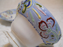 Exquisite Merit multi-colored Moriage Demitasse Tea Cup and Noritake Morimura  c.1918 Serving Dish at Bincheys.com
