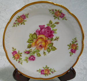 Mitterteich Bavaria Germany 086 Rose and Gold Trim Tea Cup/ Saucer