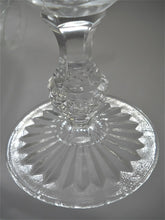 Vista Alegre Bicos Clear Pressed Glass Diamond Design Footed Goblets Set of Four