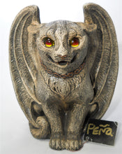 Windstone Editions M. Pena Mineral Stone Reproduction Luminous Gargoyle Cat Sculpture 