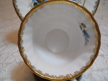 Sutherland Blue Flowers and Gold Trim Bone China Teacup, #3385 Staffordshire, England