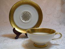 Gloria 3-Piece Ivory Tea Cup/Serving Dish w/ Gold Fairy & Nymph Child's Play Etchings