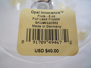 Lenox Opal Innocence Fluted Champagne Collection of Four