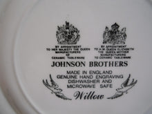 Johnson Brothers Set of 3 Double Warrant By Appointment Blue Willow Bread and Butter Plates, c. 1970-2003  w/Bonus Victoria and Albert Museum Fine China Mug
