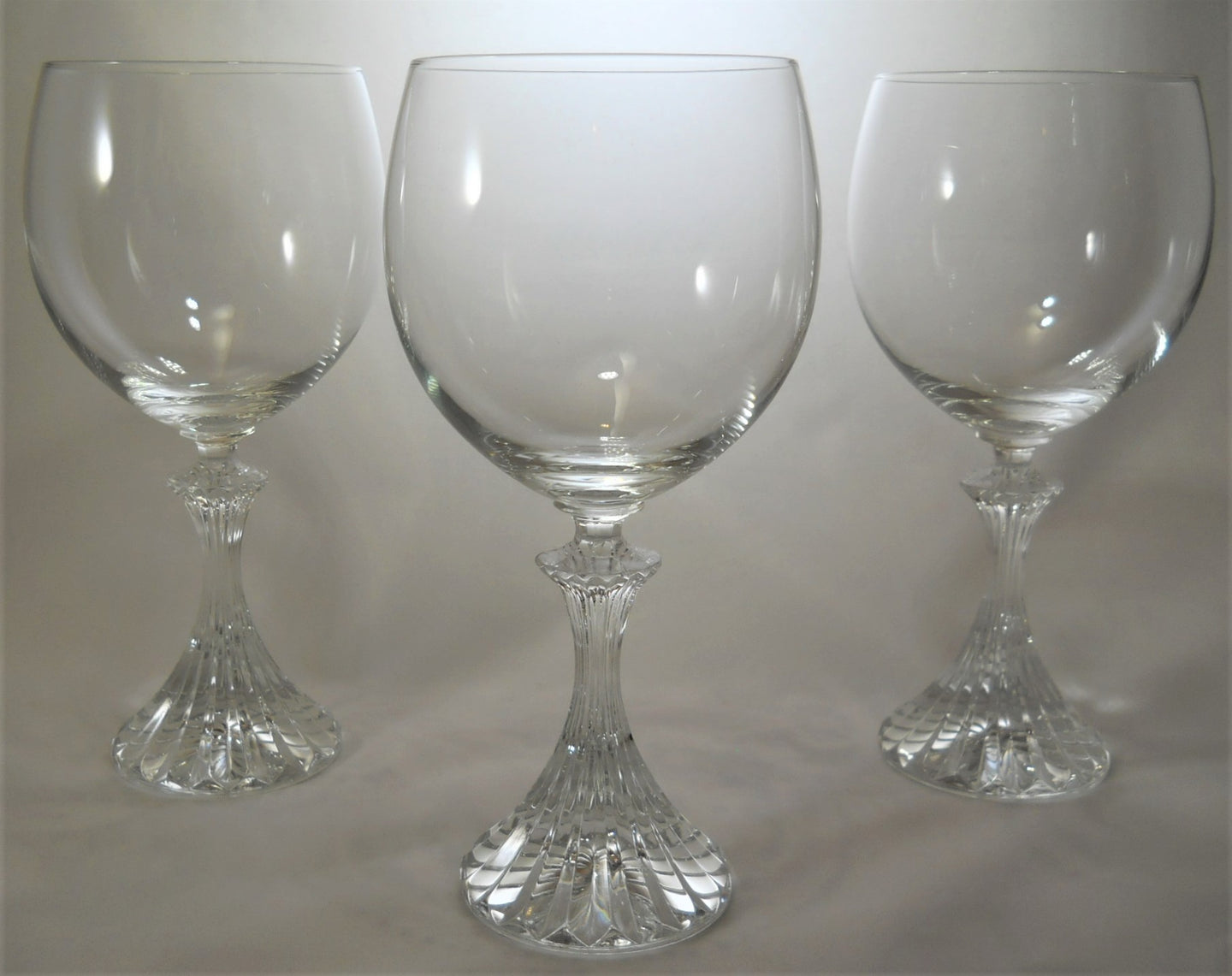 Mikasa The Ritz Red Burgundy Wine Glasses Collection of Three