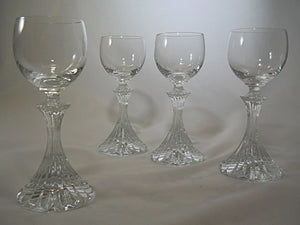 Mikasa The Ritz Cordial Glasses Collection of Four, 1993-1997