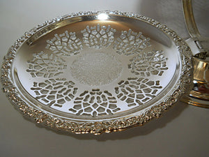 Queen Anne Silver Plated 3 Tier Folding Serving Tray, Made In England