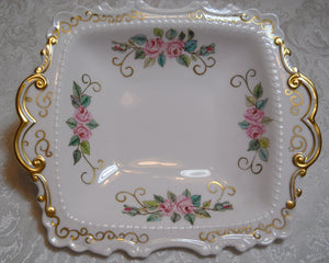  Royal Albert England Floral and Gold Scroll Unknown Pattern Candy/ Nut/ Cracker Dish Set c.1950-1970's