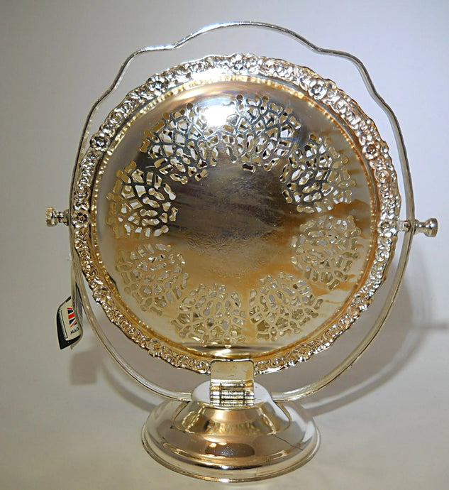 Silver Plated 3 Tier Folding Serving Tray