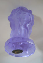 Bohemia Jaromir Schubert (JAS) Hand Cut Art Nouveau Vaseline Sculptured Glass "Grape Harvest" Nude Maiden Vase