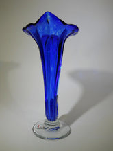 Sabina Glassworks 11-Inch Jack In The Pulpit Cobalt Blue Art Glass Vase