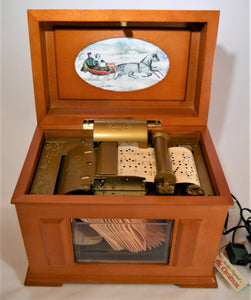 Mr. Christmas Gold Label Music In Motion Handcrafted Animated Music Box With 15 Christmas Carols