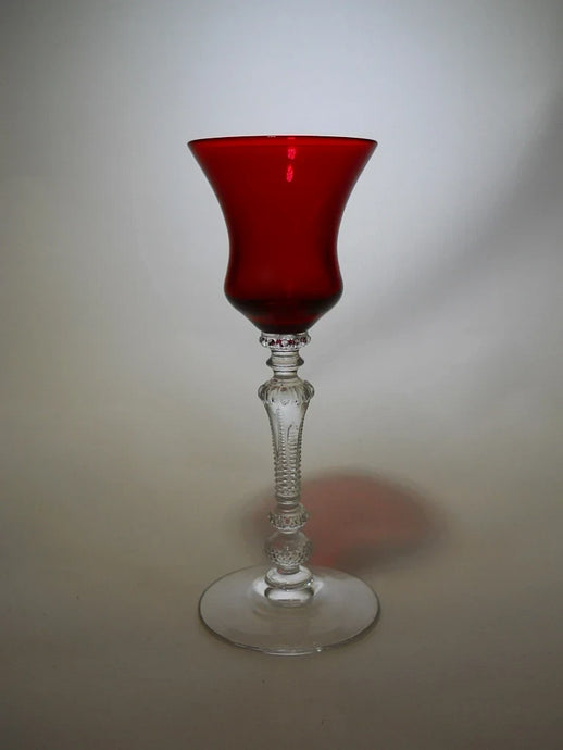 Cambridge Glass Gadroon Ruby Cordial Glass 1933-1943