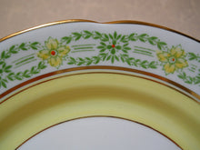 Gladstone Bone China Yellow and Floral 3-Piece Teacup/Saucer/Plate Set. #5826 England