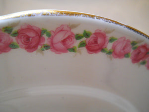 Gladstone Bone China Trellis Rose 3-Piece Teacup/Saucer/Plate Set
