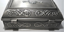 Claddagh  Pewter Jewelry Box with Celtic Knots by Mullingar Pewter Ireland