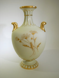 Royal Worcester England Blush Ivory 12" Hydria-Styled Jug/ Vase, c.1867