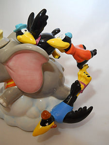 Disney Flying Dumbo With Crows Porcelain Teapot